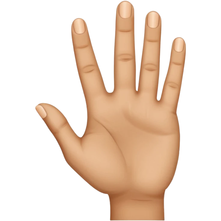 اصبع البنصر موجه نحو تجويف اليد emoji