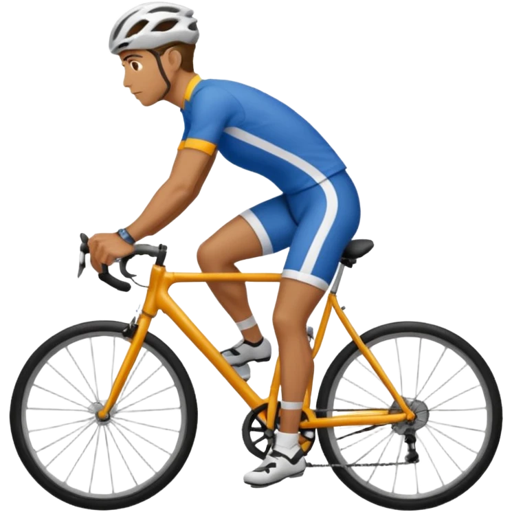 full body of a man cycling with sport shirt emoji