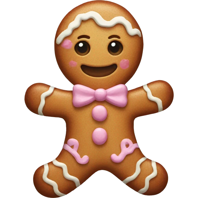 Pastel gingerbread man emoji