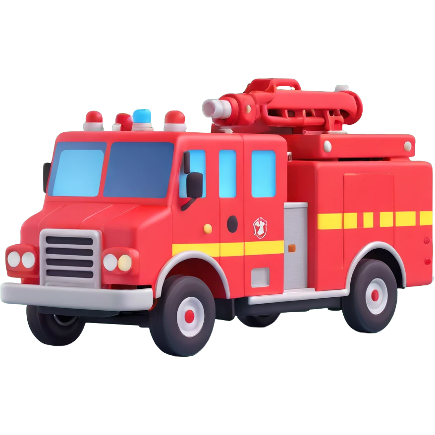 red fire truck emoji
