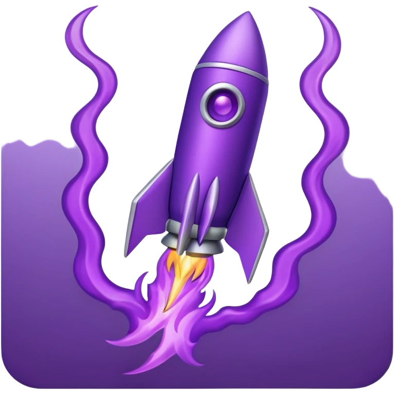 purple rocket purple flame emoji