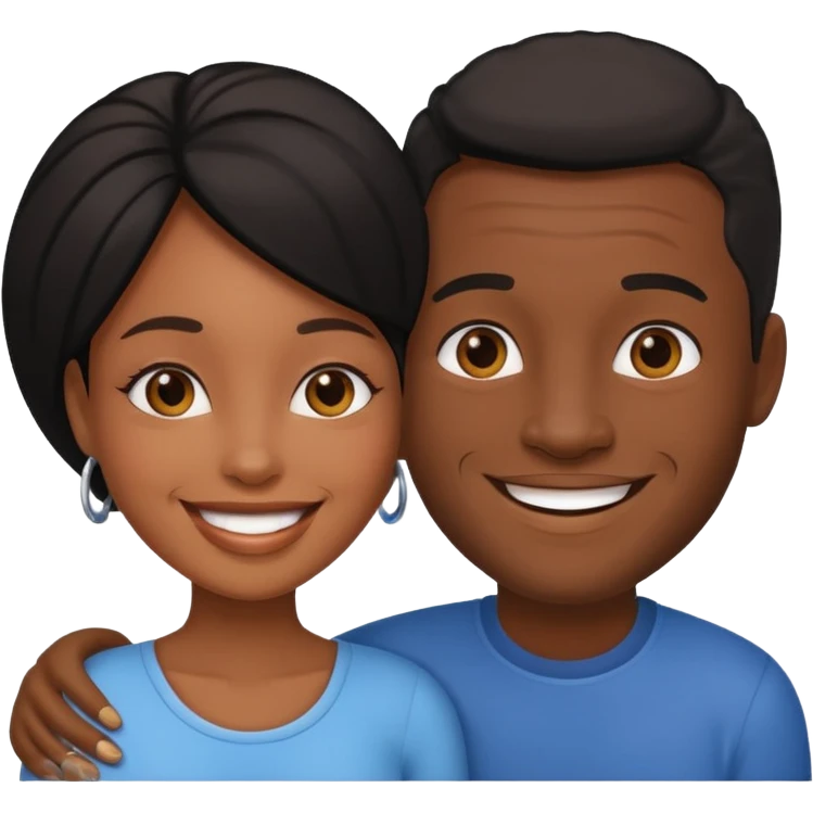 Ebony couple emoji