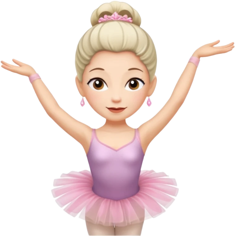 Ballerina, middle age woman, more expressions emoji