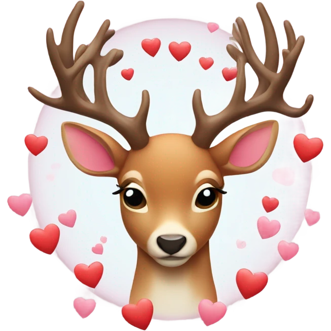 Deer with hearts  emoji