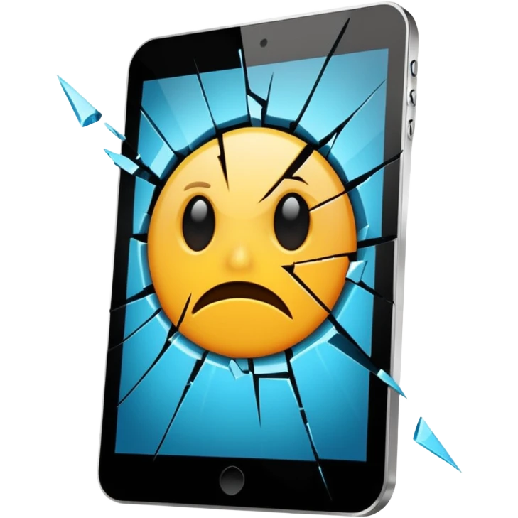shattered tablet screen emoji