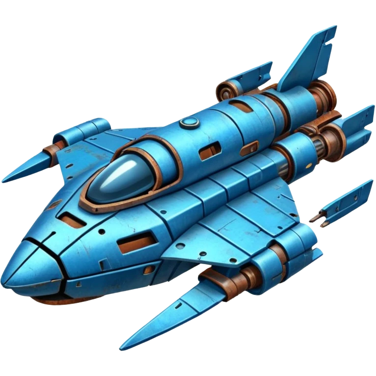 blue futuristic scrap spaceship  emoji
