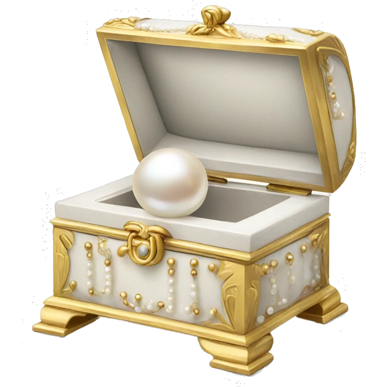 Pearl jewellery box  emoji