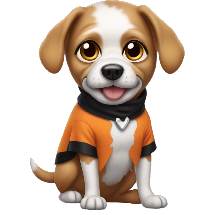 dog in halloween outfit emoji