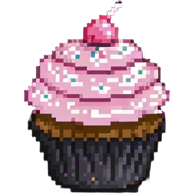 cupcake with pink icing emoji