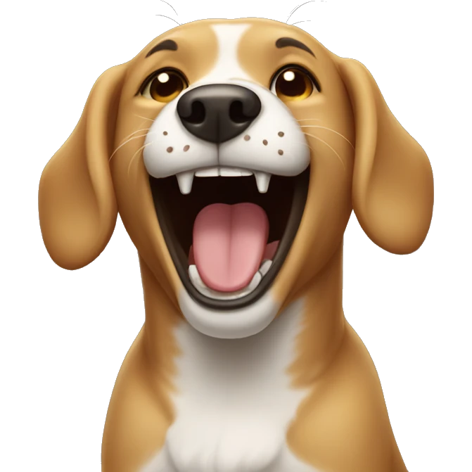 Dog laughing  emoji