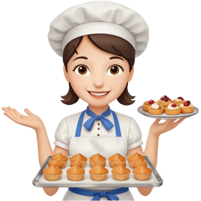 french girl baking emoji