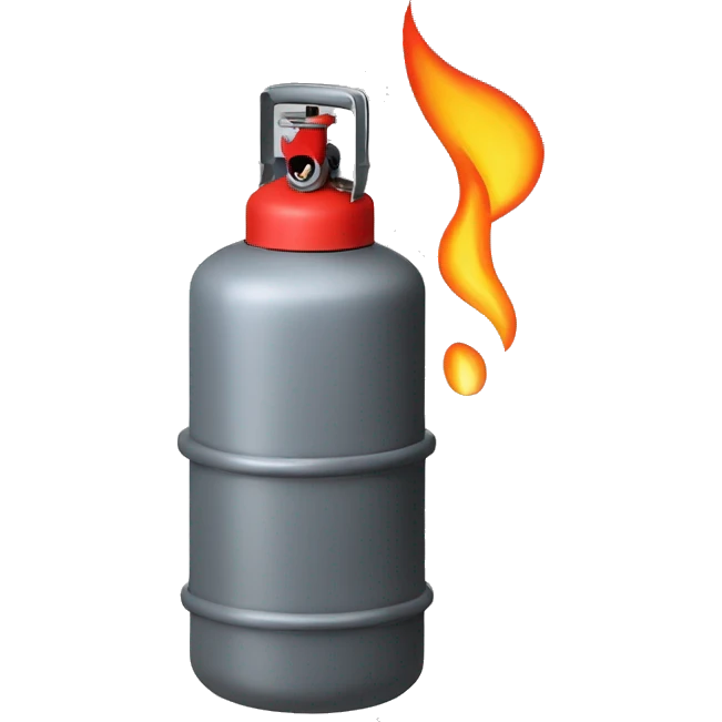 gas cylinder with flame emoji