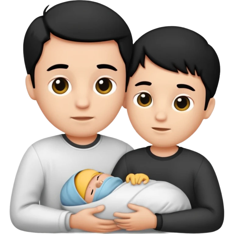Newborn B&W with male emoji