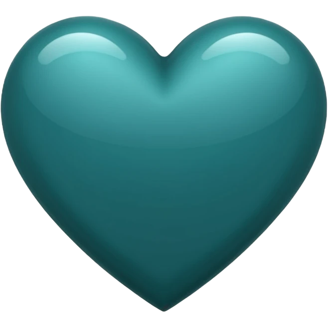 Dark Deep teal heart emoji