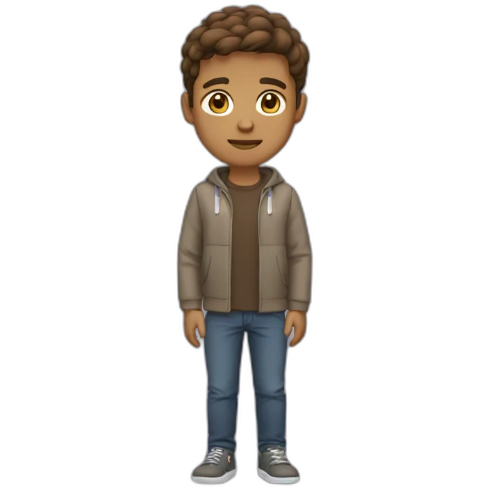 young man - tan skin - light beard - short brown hair - with laptop emoji