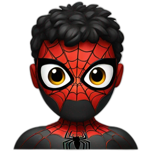spiderman black emoji