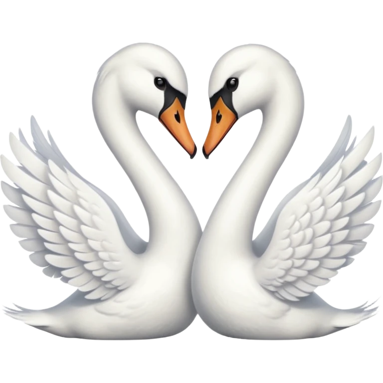 Kissing swan emoji
