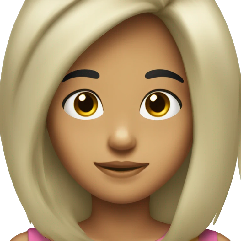 10 year old girl olive skin long black hair happy emoji