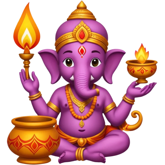 Create an Indian Emoji including 3 to 4 Indian festival. Make it creative and decorative.  emoji
