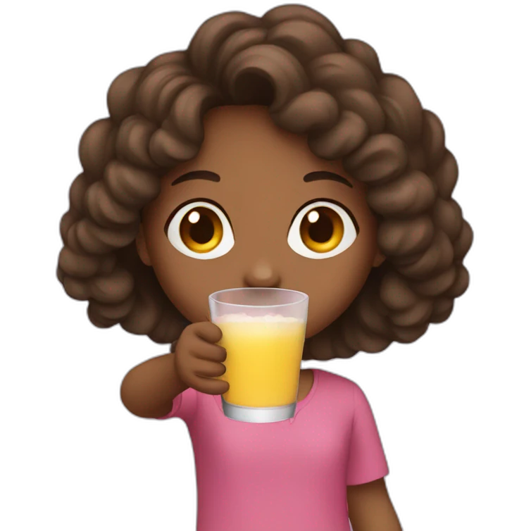 Girls drinking emoji