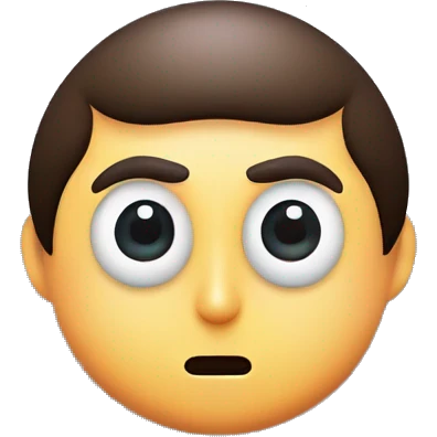 man with big eyes staring emoji