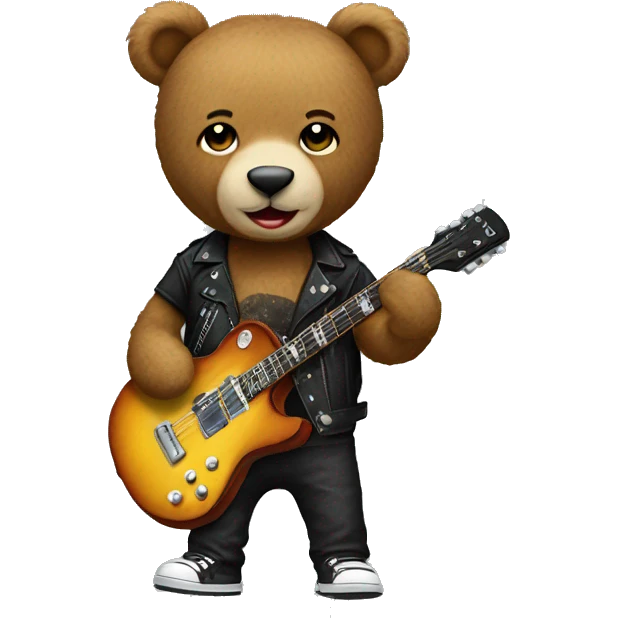 rockstar teddy bear emoji