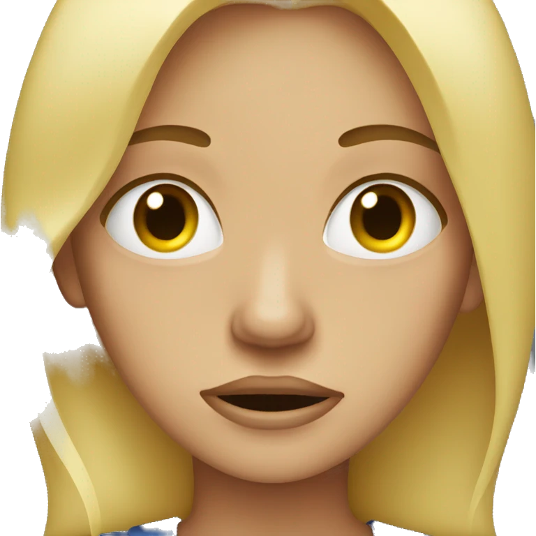 Blonde woman crying  emoji