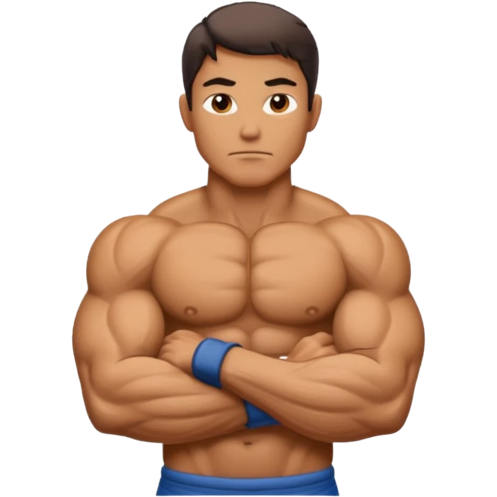 powerful and dynamic two veiny arms crossed emoji emoji