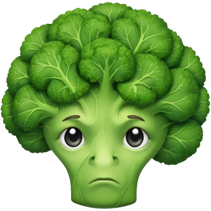 sad broccoli emoji