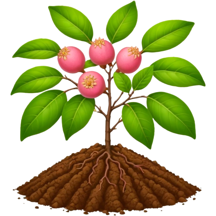 guava plant with ground emoji