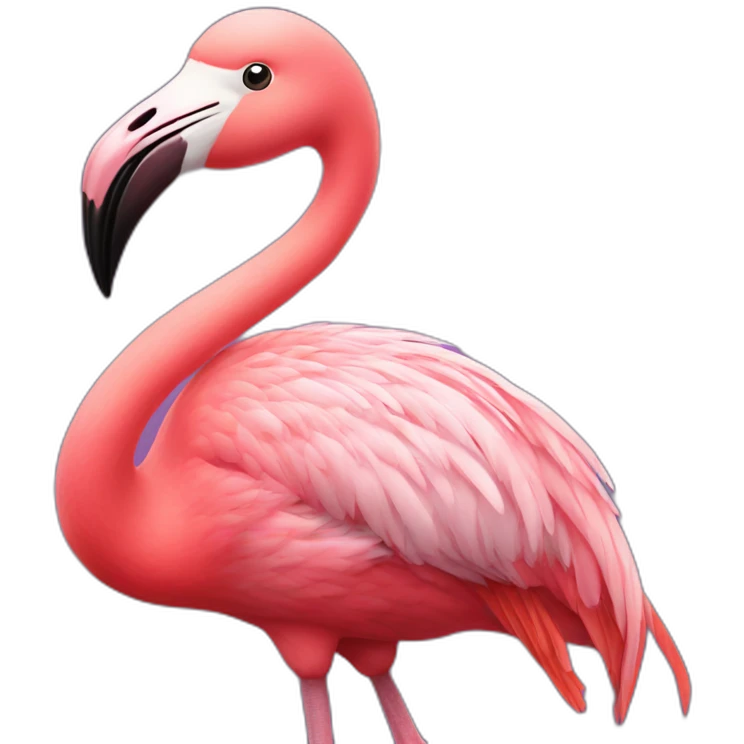 flamingo in halloween costume emoji