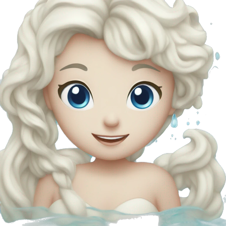 Corazón azul en forma de agua emoji