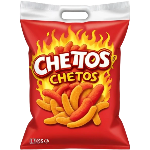 Flaming hot Cheetos bag emoji