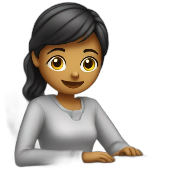 Web designer girl at the computer emoji