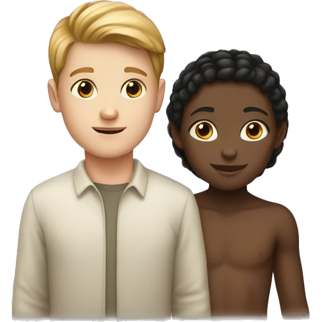 white boy and a white girl with brown skin kid( 3 people) emoji