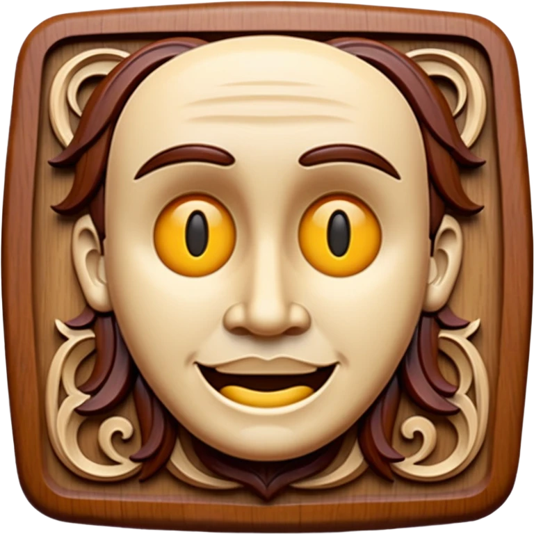 Wood carving emoji