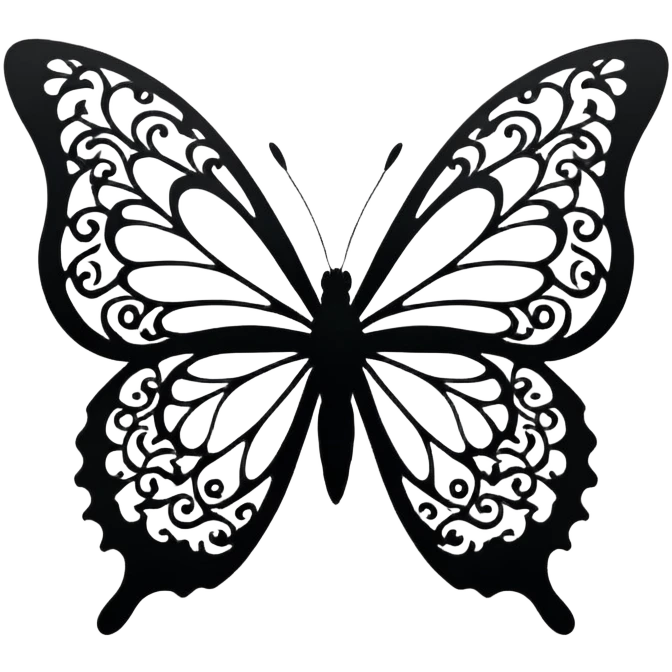 butterfly silhouette emoji