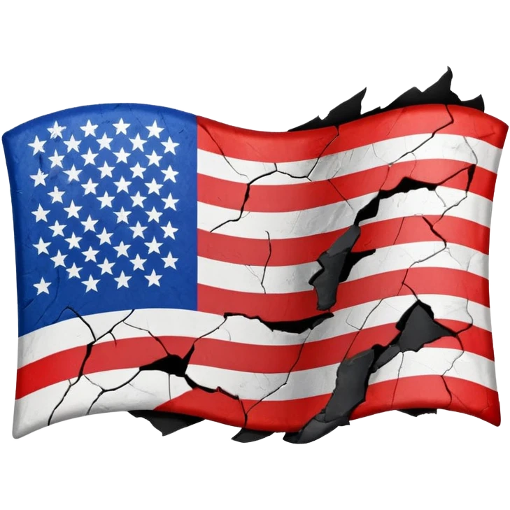 Burning american flag emoji