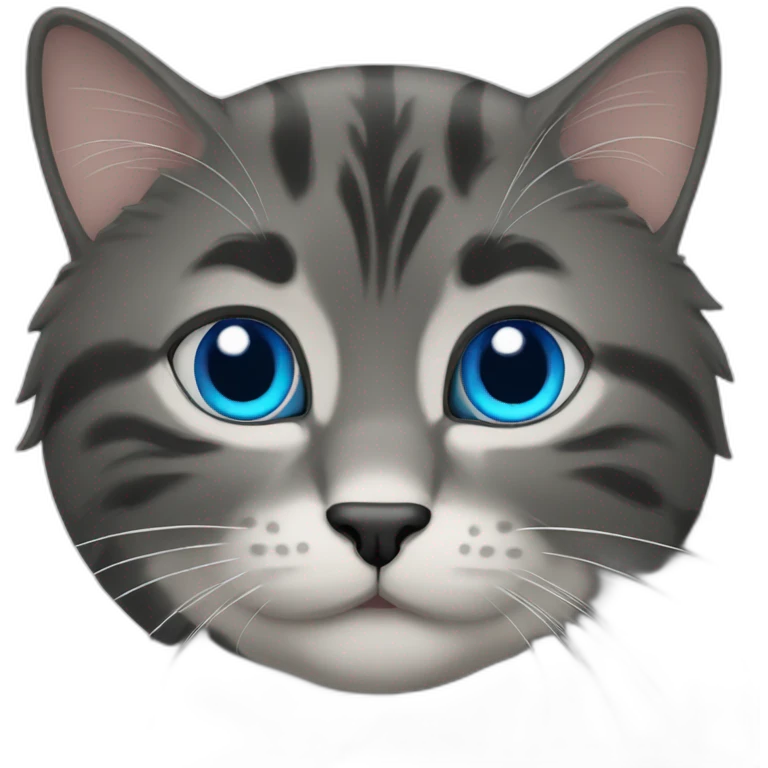 cat black with blue eyes  emoji