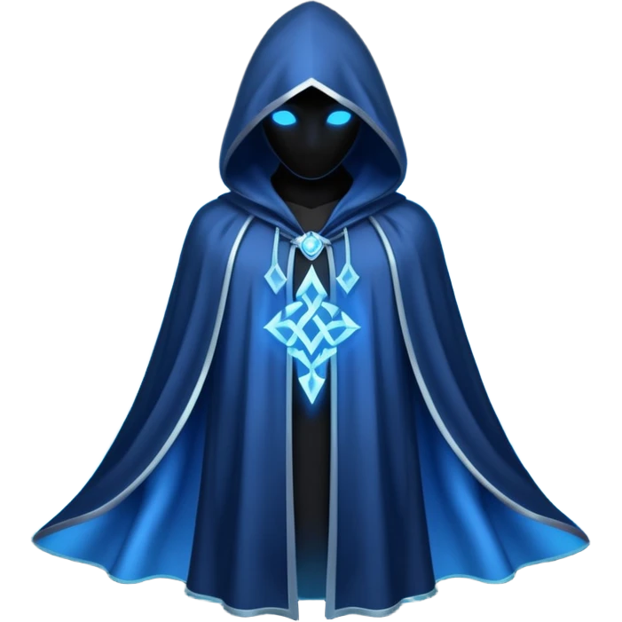 magical hooded cloak object icon, glowing runes on fabric, mystical aura, fantasy cloak, 3D cartoon, mobile game icon style, centered, clean background, no text, no watermark
 
 emoji