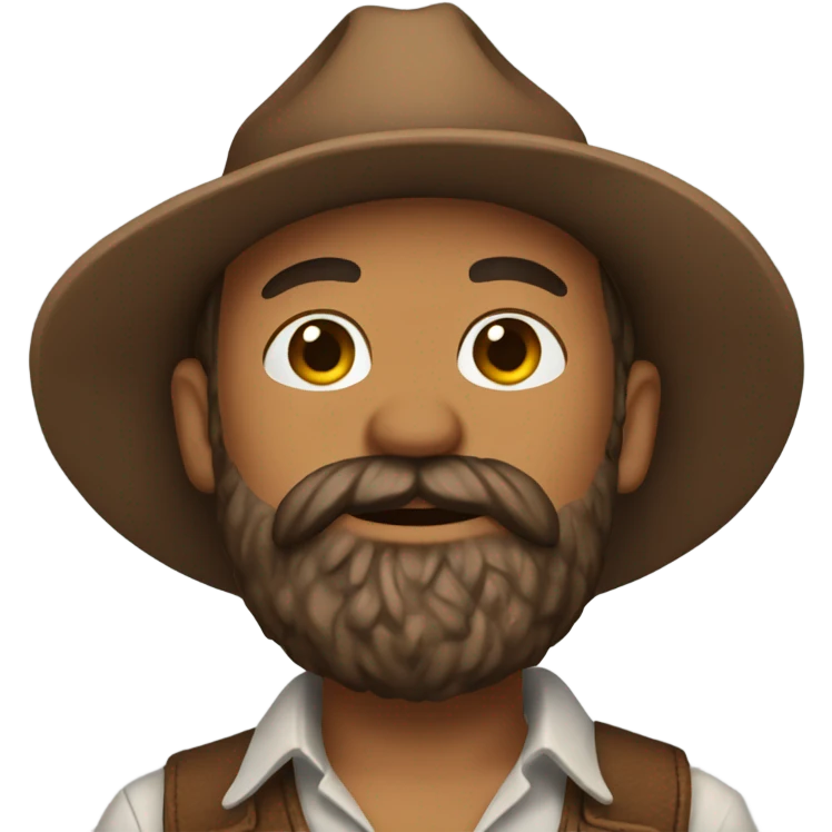 🤠 with beard emoji