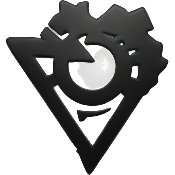 The dark broken sigma  emoji