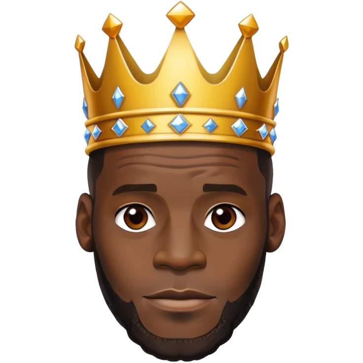 LeBron James with a crown  emoji