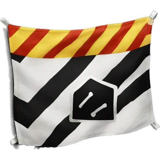 Danger sign on a black flag  emoji
