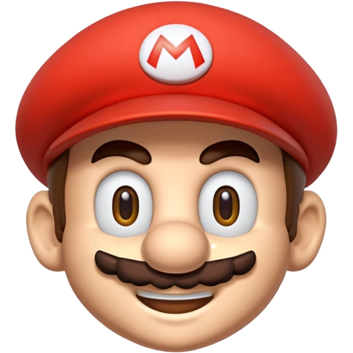 mario from super mario 64's face in discord emoji style emoji