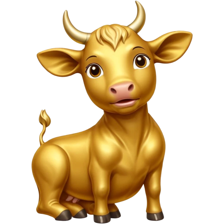 Worshipping golden calf emoji
