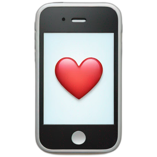 iphone with a heart emoji