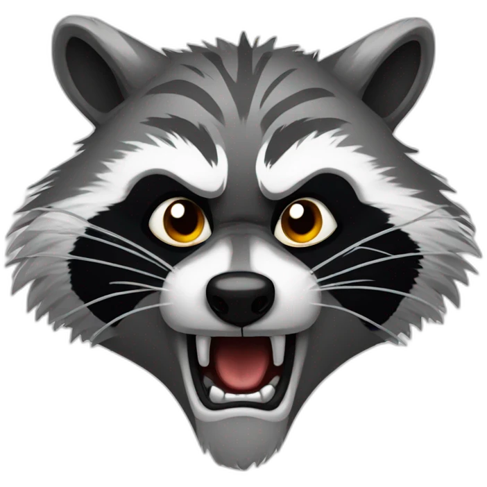 Angry and Scary Racoon emoji
