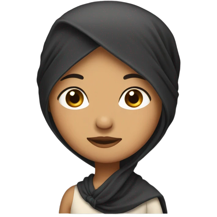 Fair Bengali woman with black hair and headscarf  emoji