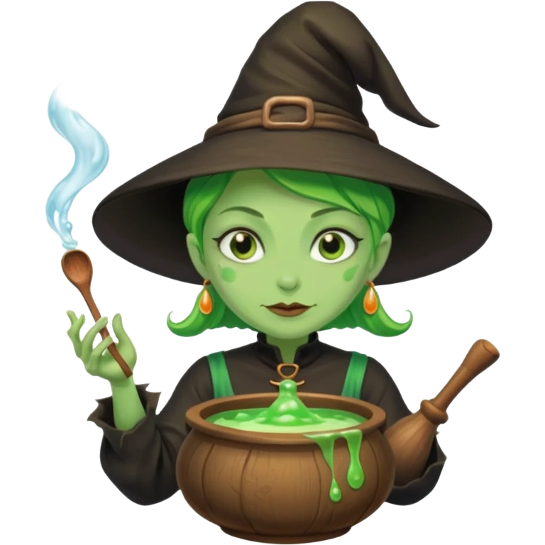 green witch cooking potion emoji